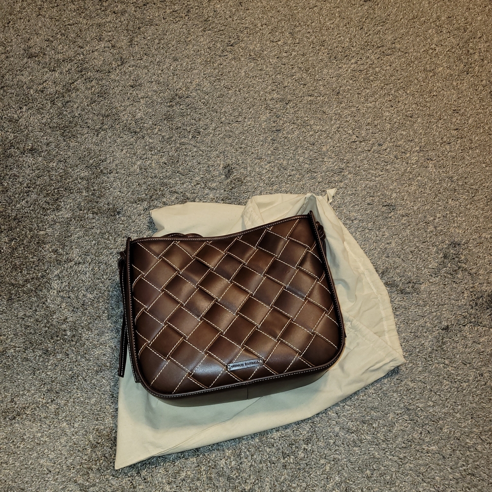 Loeffler Randall Quilted Brown Leather Shoulder Bag